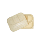 Amatraa Reusable 4-Compartment Meal Box with Lid