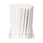 Amatraa 12MM x 9" Paper Straws – White, 300GSM, Pack of 50