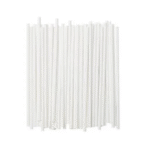 Amatraa 10MM x 9" Paper Straws – White, 300GSM, Pack of 50