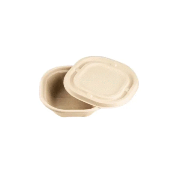 Amatraa Bagasse 1000 ml Disposable Delivery Containers with lid – Pack of 25