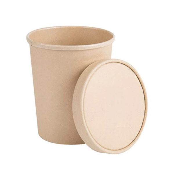 Amatraa Kraft Paper Food Container – 1000ml with lid (Pack of 50)