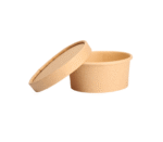 Amatraa Kraft Paper Food Container – 250ml  with lid (Pack of 50)