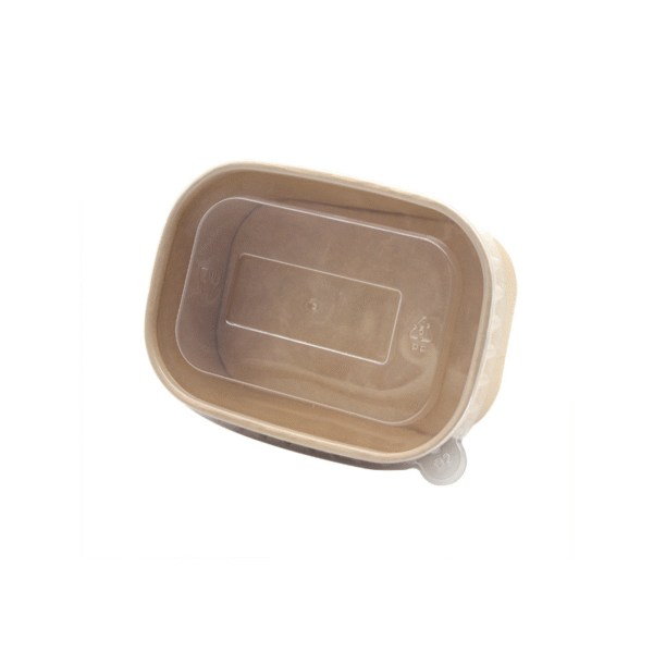 Amatraa 4301K Square Kraft Paper Container With PP Lid
