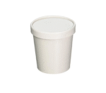 Amatraa White Paper Food Container with lid – 1000ml (Pack of 100)