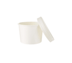 Amatraa White Paper Food Container with lid – 750ml (Pack of 100)