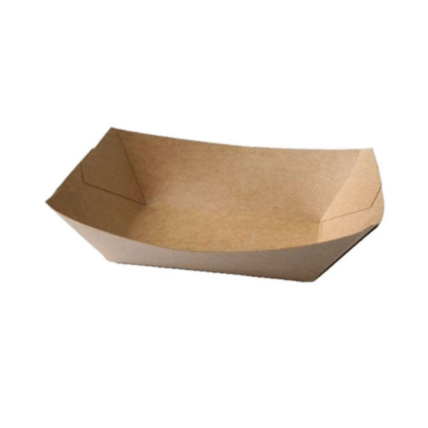 Amatraa Brown Kraft Paper Boat Tray – 32oz / 960ml (Pack of 100)