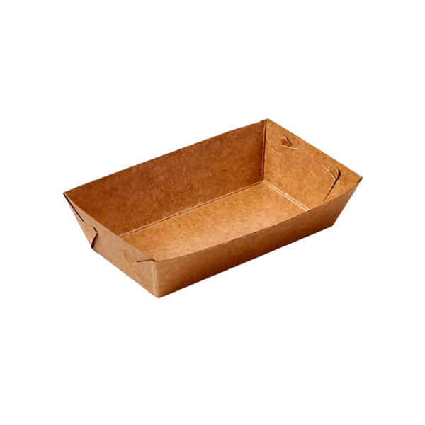 Amatraa Brown Kraft Paper Boat Tray – 13oz / 390ml (Pack of 100)