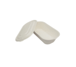 Amatraa Bagasse 500 ml Disposable Food Containers with Lid – Pack of 25