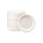 Amatraa Bagasse 10" Eco-Friendly Disposable Plates – Pack of 25