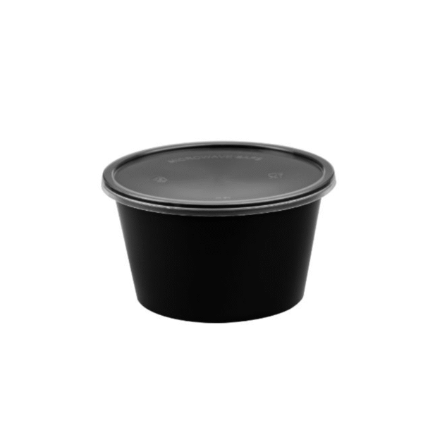 Amatraa Round Food Containers – 500 ml, With Lid, Pack of 50